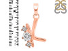 Cubic Zirconia Alphabet K Pendant CUZ-RDA-63.