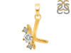 Cubic Zirconia Alphabet K Pendant CUZ-RDA-63.