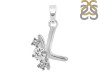 Cubic Zirconia Alphabet K Pendant CUZ-RDA-63.