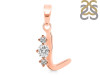 Cubic Zirconia Alphabet L Pendant CUZ-RDA-64.