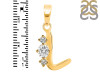 Cubic Zirconia Alphabet L Pendant CUZ-RDA-64.