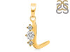 Cubic Zirconia Alphabet L Pendant CUZ-RDA-64.