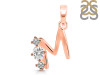 Cubic Zirconia Alphabet M Pendant CUZ-RDA-65.