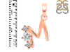 Cubic Zirconia Alphabet M Pendant CUZ-RDA-65.
