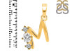 Cubic Zirconia Alphabet M Pendant CUZ-RDA-65.