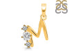 Cubic Zirconia Alphabet M Pendant CUZ-RDA-65.