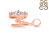 Cubic Zirconia Alphabet M Pendant CUZ-RDA-65.