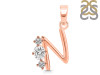 Cubic Zirconia Alphabet N Pendant CUZ-RDA-66.