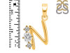 Cubic Zirconia Alphabet N Pendant CUZ-RDA-66.