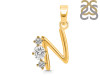Cubic Zirconia Alphabet N Pendant CUZ-RDA-66.