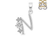 Cubic Zirconia Alphabet N Pendant CUZ-RDA-66.