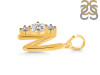 Cubic Zirconia Alphabet N Pendant CUZ-RDA-66.