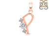 Cubic Zirconia Alphabet P Pendant CUZ-RDA-68.