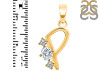 Cubic Zirconia Alphabet P Pendant CUZ-RDA-68.
