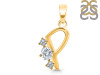 Cubic Zirconia Alphabet P Pendant CUZ-RDA-68.