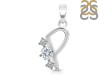 Cubic Zirconia Alphabet P Pendant CUZ-RDA-68.