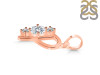 Cubic Zirconia Alphabet P Pendant CUZ-RDA-68.