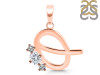 Cubic Zirconia Alphabet Q Pendant CUZ-RDA-69.
