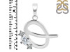 Cubic Zirconia Alphabet Q Pendant CUZ-RDA-69.