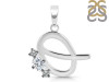 Cubic Zirconia Alphabet Q Pendant CUZ-RDA-69.