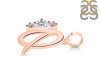 Cubic Zirconia Alphabet Q Pendant CUZ-RDA-69.