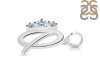 Cubic Zirconia Alphabet Q Pendant CUZ-RDA-69.