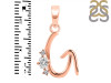 Cubic Zirconia Alphabet G Pendant CUZ-RDA-7.