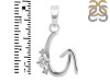 Cubic Zirconia Alphabet G Pendant CUZ-RDA-7.