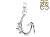 Cubic Zirconia Alphabet G Pendant CUZ-RDA-7.