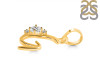 Cubic Zirconia Alphabet G Pendant CUZ-RDA-7.