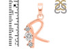 Cubic Zirconia Alphabet R Pendant CUZ-RDA-70.