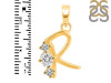 Cubic Zirconia Alphabet R Pendant CUZ-RDA-70.