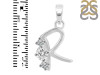 Cubic Zirconia Alphabet R Pendant CUZ-RDA-70.