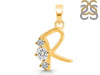 Cubic Zirconia Alphabet R Pendant CUZ-RDA-70.