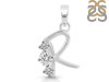 Cubic Zirconia Alphabet R Pendant CUZ-RDA-70.