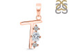 Cubic Zirconia Alphabet T Pendant CUZ-RDA-72.