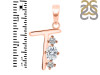 Cubic Zirconia Alphabet T Pendant CUZ-RDA-72.