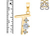 Cubic Zirconia Alphabet T Pendant CUZ-RDA-72.