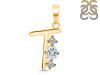 Cubic Zirconia Alphabet T Pendant CUZ-RDA-72.