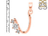 Cubic Zirconia Alphabet U Pendant CUZ-RDA-73.