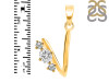 Cubic Zirconia Alphabet V Pendant CUZ-RDA-74.