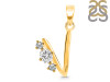 Cubic Zirconia Alphabet V Pendant CUZ-RDA-74.