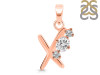 Cubic Zirconia Alphabet X Pendant CUZ-RDA-76.