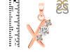 Cubic Zirconia Alphabet X Pendant CUZ-RDA-76.