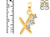 Cubic Zirconia Alphabet X Pendant CUZ-RDA-76.