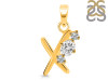 Cubic Zirconia Alphabet X Pendant CUZ-RDA-76.