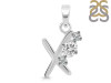 Cubic Zirconia Alphabet X Pendant CUZ-RDA-76.