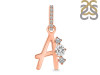 Cubic Zirconia Alphabet A Pendant CUZ-RDA-79.