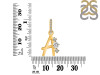 Cubic Zirconia Alphabet A Pendant CUZ-RDA-79.