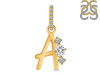 Cubic Zirconia Alphabet A Pendant CUZ-RDA-79.